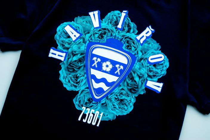Triko Havířov s květy - Velikost: XL