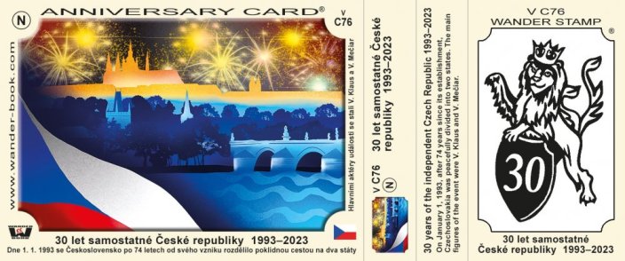 Výroční vizitka - 30 let samostatné České republiky 1993-2023