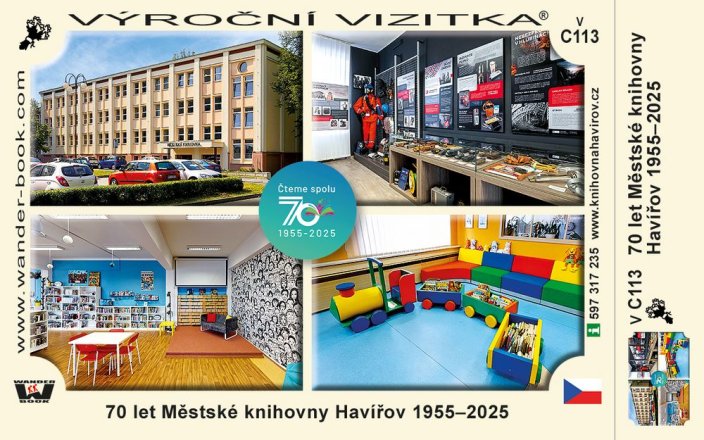 Výroční vizitka - 70 let Městské knihovny Havířov 1955-2025